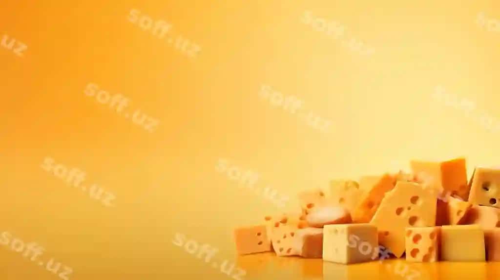 Stol ustida yig'ilgan pishot | Pile cheese sitting top table