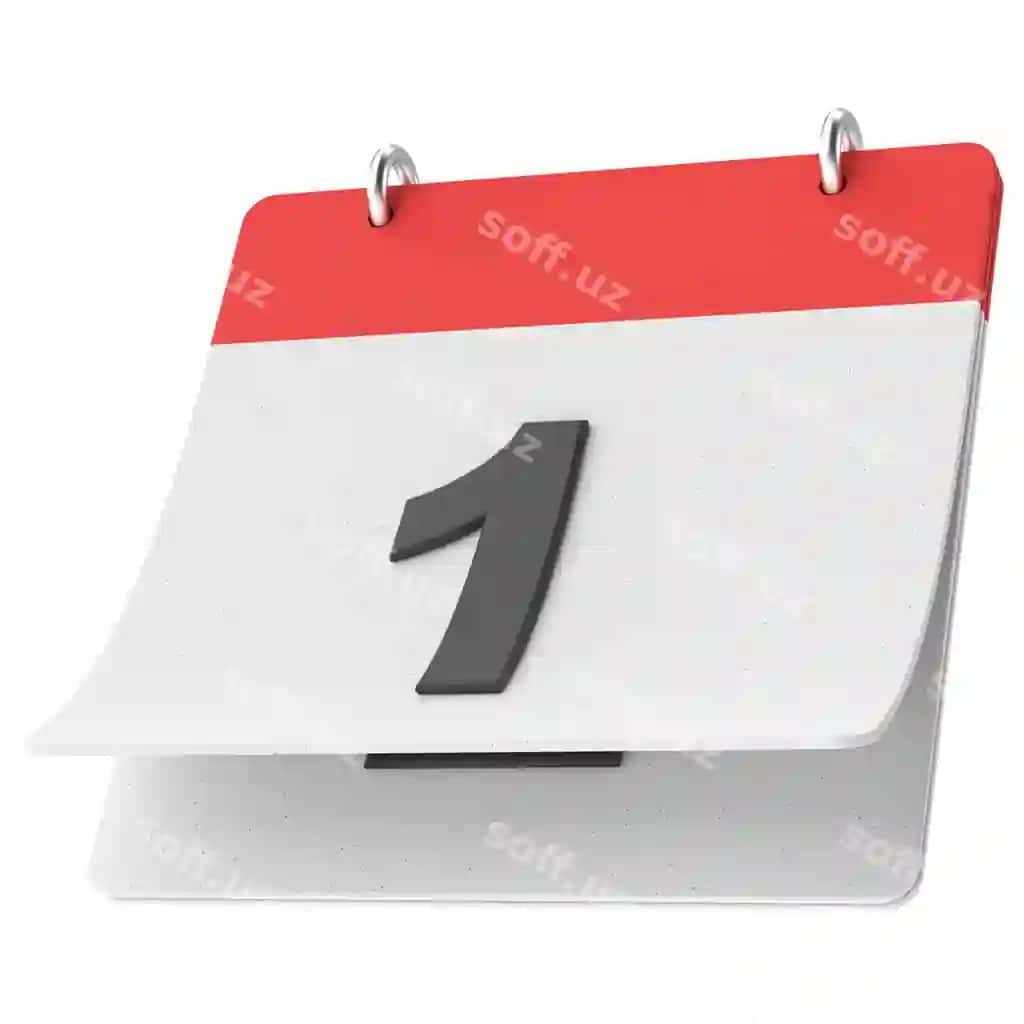1-son birinchi kun oy takvim uch o'lchovli illustratsiyasi | 1st first day month calendar 3d illustration