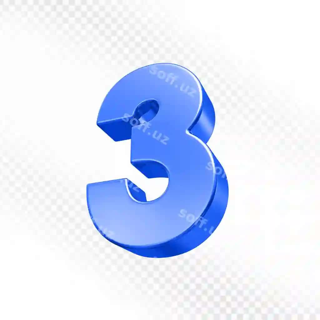Ko'k 3-raqam | Blue number 3