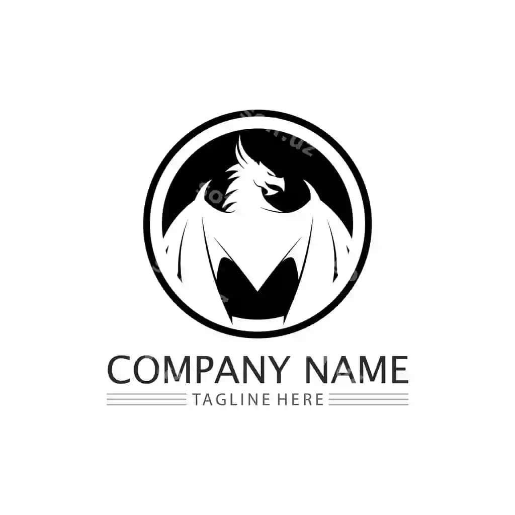 Ejlik dizayn logotip vektor ikon illustratsiya dizayn logotip shablon | Dragon design logo vector icon illustration design logo template