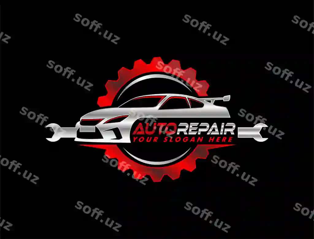 Mashina ta'mir logotip shabloni mashina ta'mir qilish xizmati uchun vektor dizayn logotipi | Car repair logo template car repairing vector design service logo