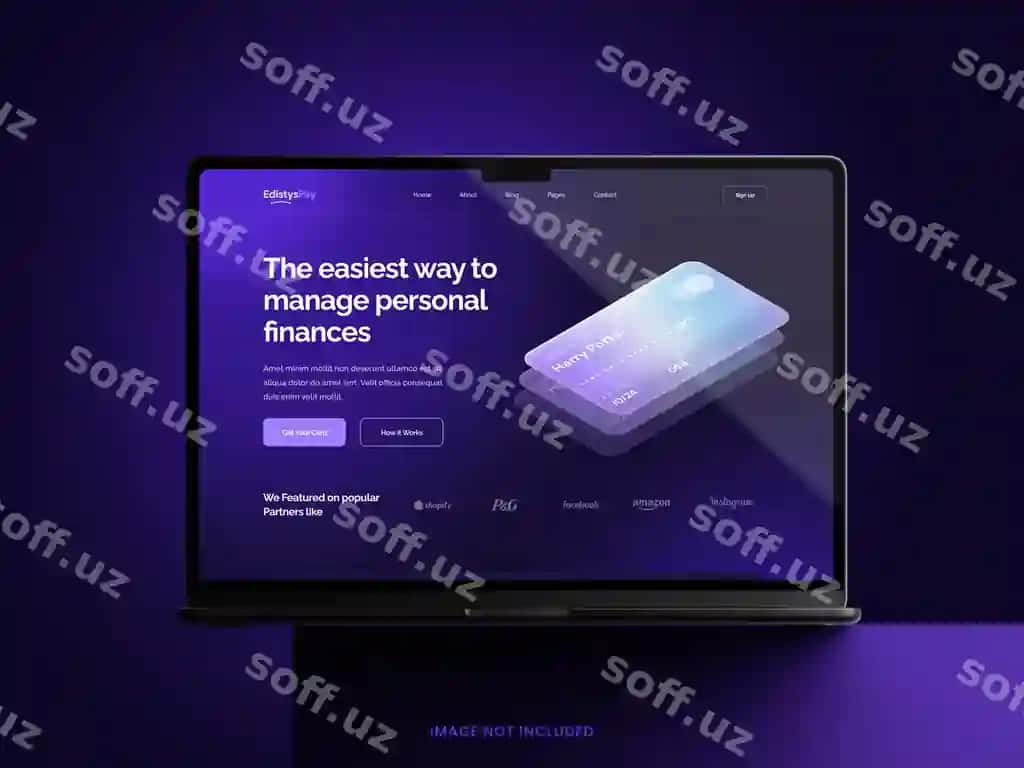 Zamonaviy noutbuk ekrani mockupi | Modern laptop screen mockup