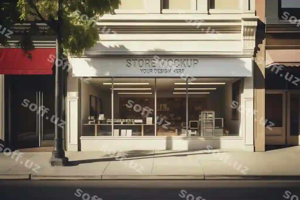 Do'kon tashqi modeli | Store exterior mockup