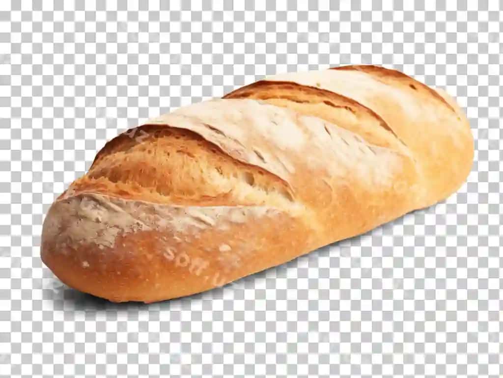 Fransuz noni shaffof fonda alohida png | French loaf bread isolated transparent background png