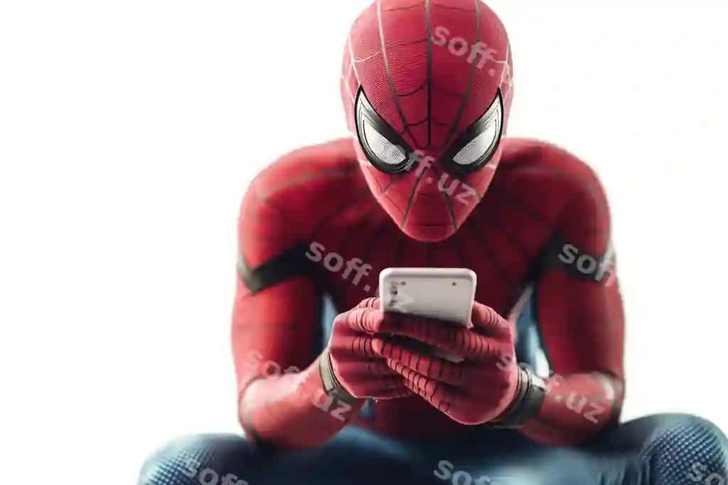 Spiderman spiderman bilan telefonni ko'raydi. | Spiderman is looking phone with spiderman it