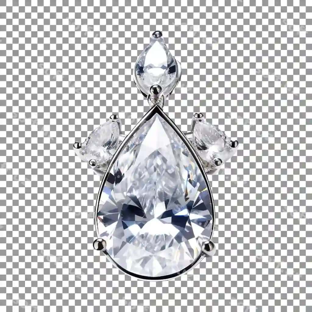 Hasharot almaz taklamasi ajraltirilgan shaffof fonda | Luxury diamond pendant isolated transparent background