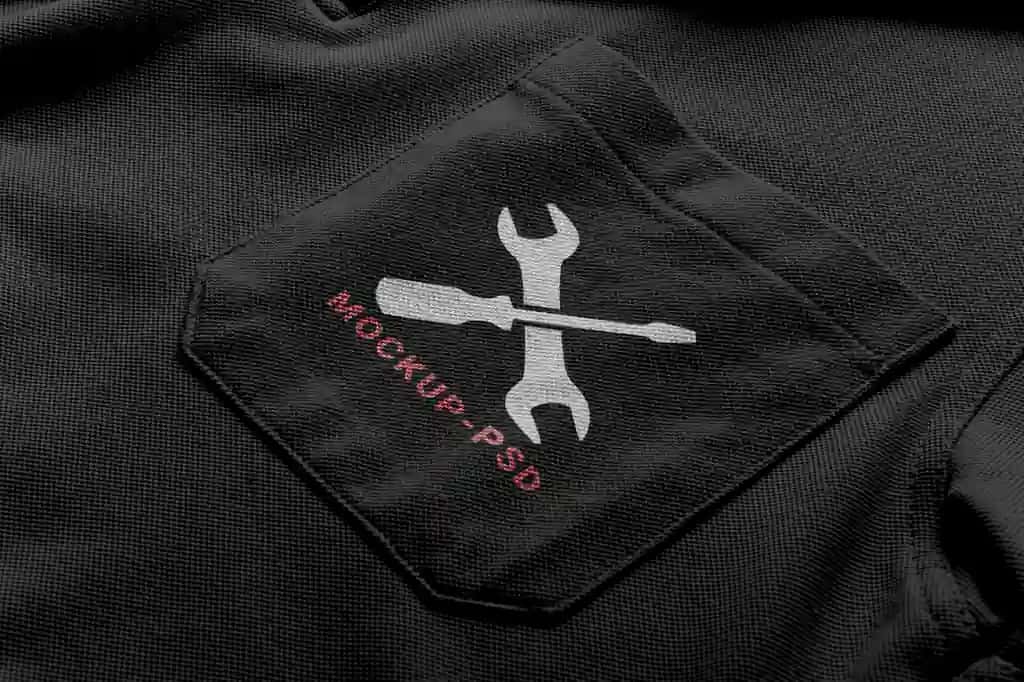 Cho'ntakli futbolka logotipi maketi | Pocket tee logo mockup