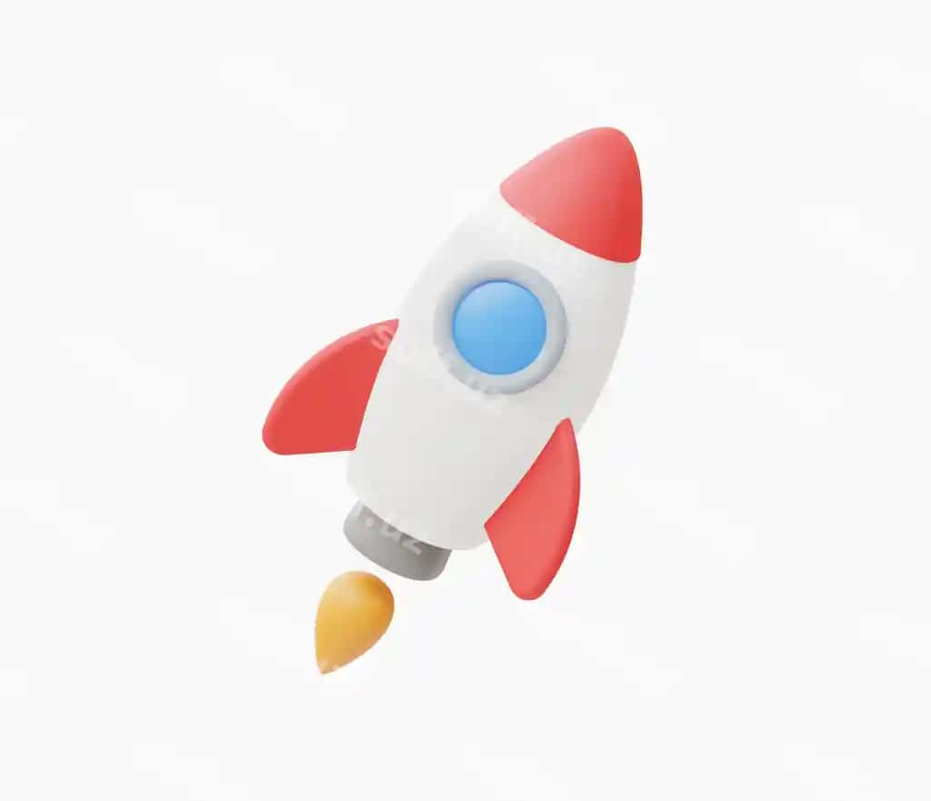 3d realistik uchuvchi raketa vektor illustratsiyasi | 3d realistic flying rocket vector illustration