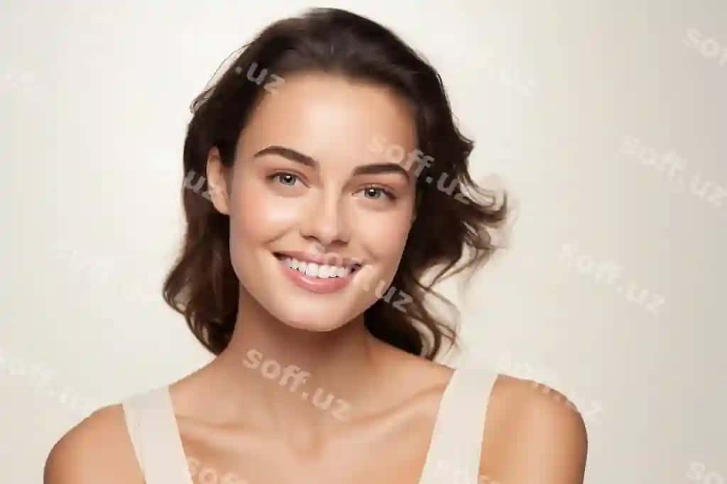 Go'zal yosh ayol modeli sog'lom tabiiy yangi teri skincare rejuvenation kontseptsiyasi | Beautiful young woman model with healthy natural fresh skin skincare rejuvenation concept