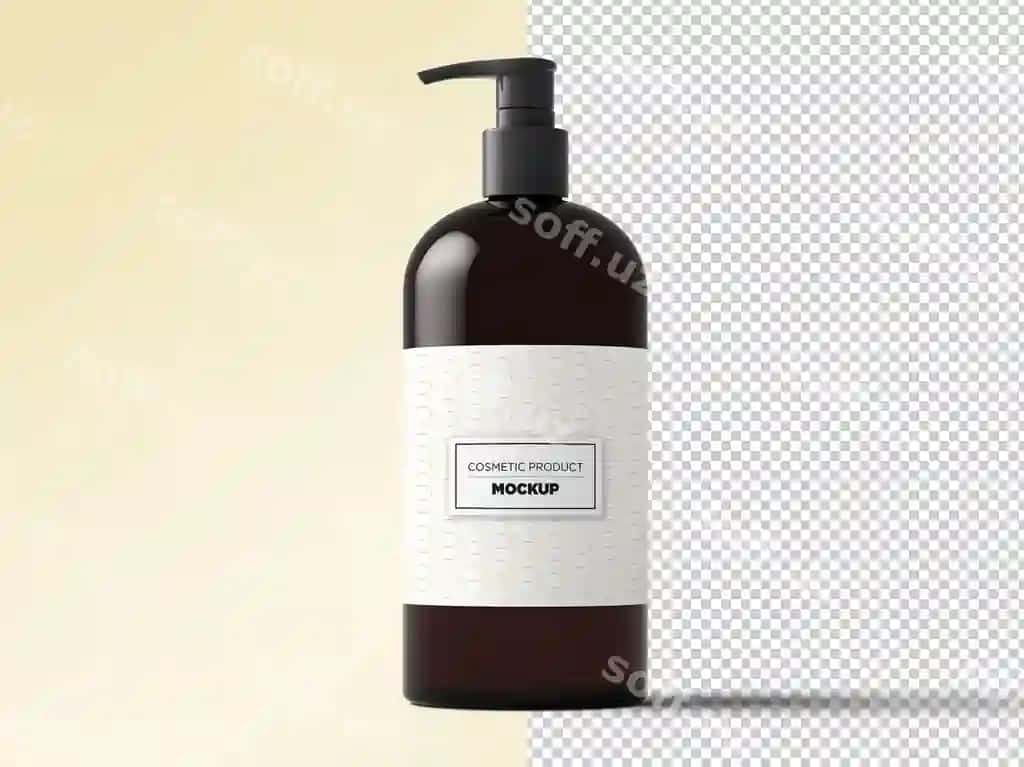 Kosmetik dispenser mockupi izolyatsiya qilingan | Cosmetic dispenser mockup isolated