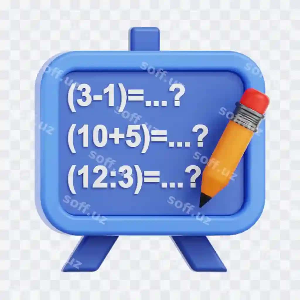 Matematika uch o'lchovli illustratsiyasi | Maths 3d illustration