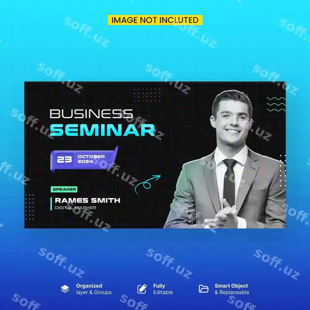 Ijodiy konseptsiya jonli efir uchun ishxona YouTube miniatyurasi PSD shablon | Creative concept live streaming workshop youtube thumbnail psd template