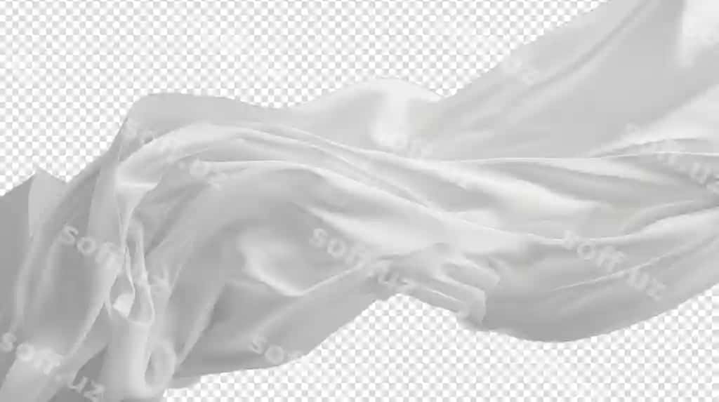 Chiroyli ravishda suziladigan oq hinor mata, oq fon dizayni, moda | Elegantly flowing white silk fabric white background design fashion