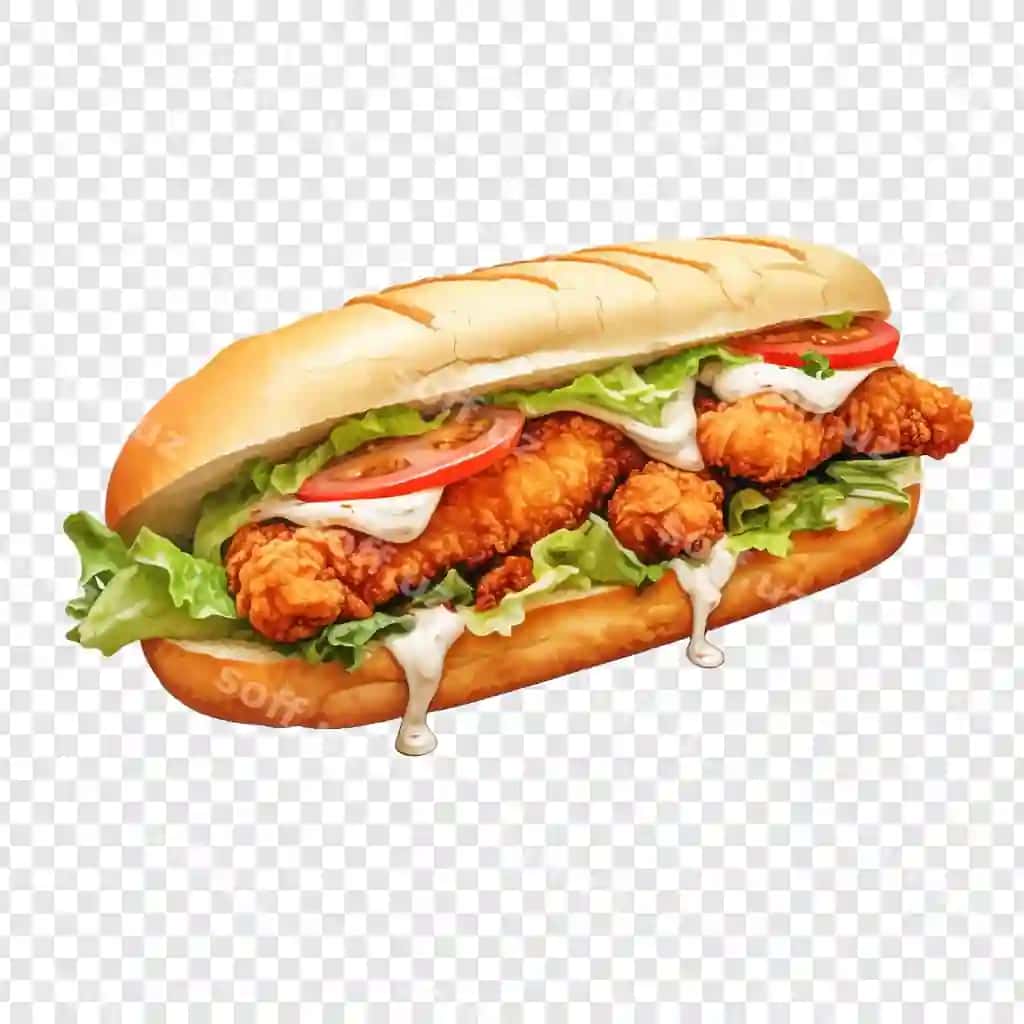 Po boy ajraltirilgan shaffof fonda | Po boy isolated transparent background