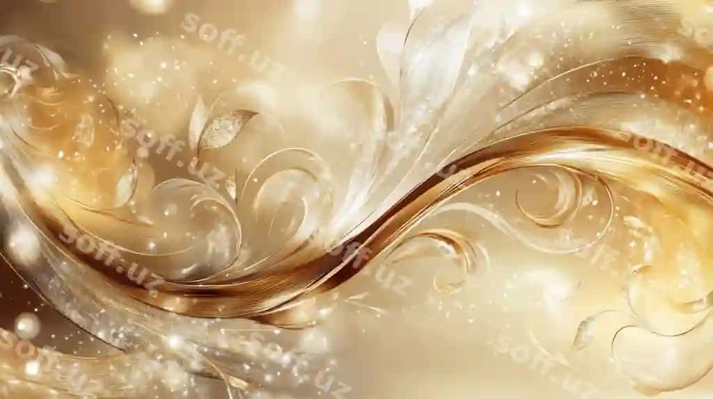 Abstrakt Oltin Aylanma San'at | Abstract gold swirl art