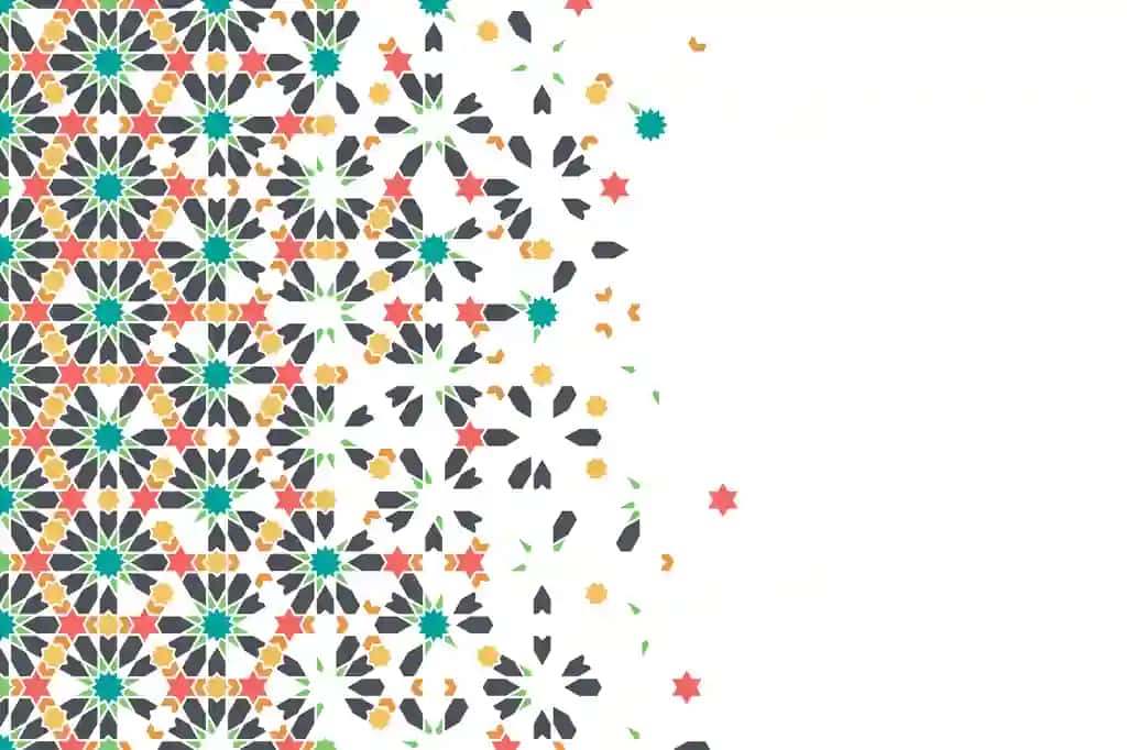 Mozaik gradient dizayni haqiqiy arab uslubi | Mosaic gradient design authentic arabian style