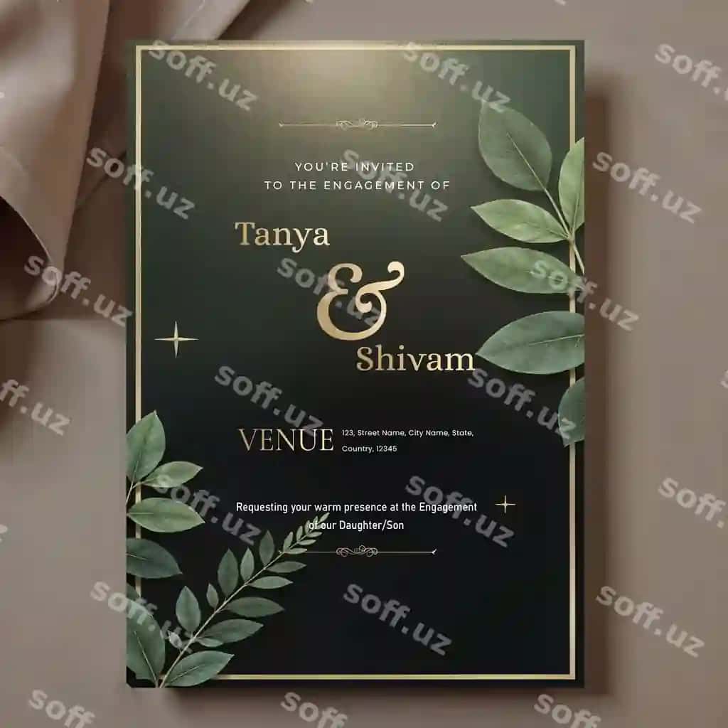 Elegant ijodiy taklifnoma | Elegant engagement invitation