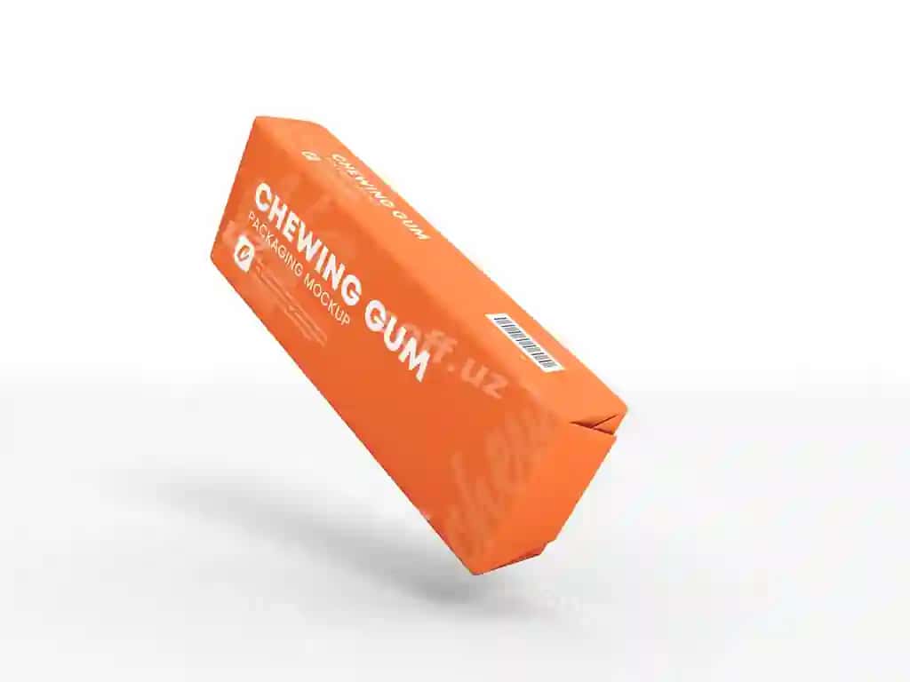 Gum qog'oz quticha packeta modeli | Chewing gum paper box packaging mockup