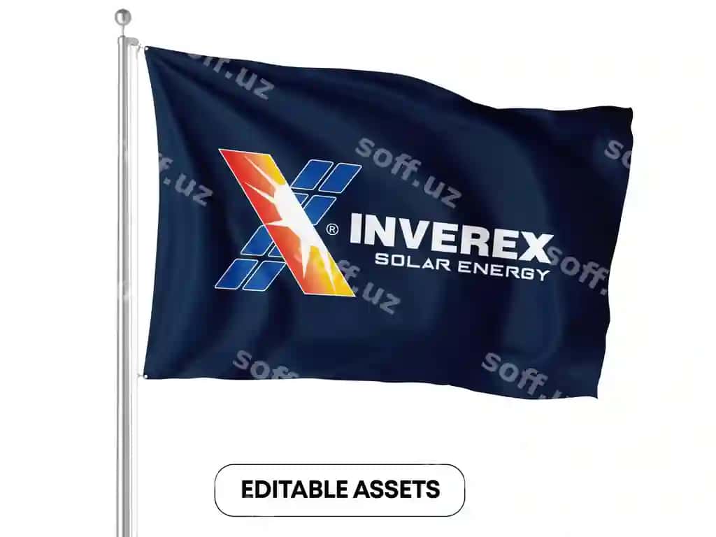 Inverex quyosh energiyasi psd namuna | Inverex solar energy psd mockup