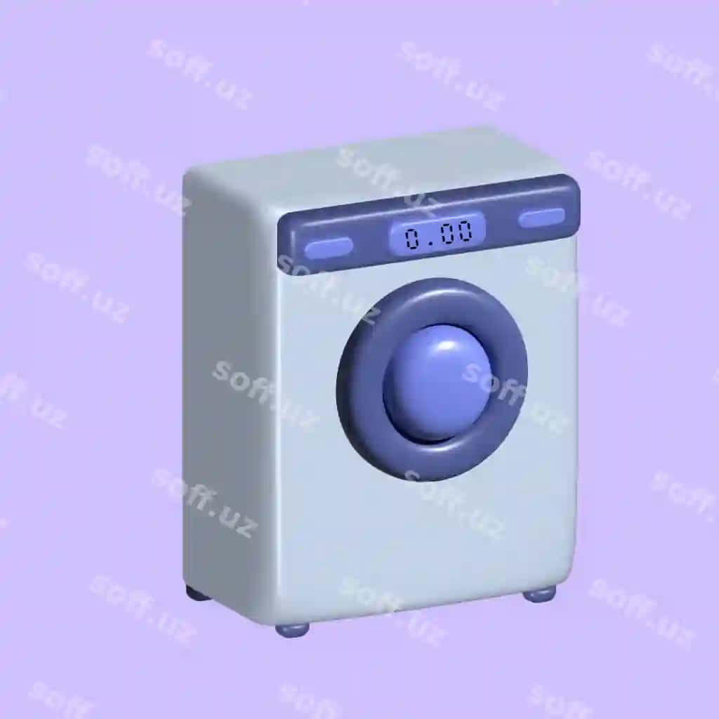 Uy jihozlari konseptsiyasi realistik 3D ob'ekt karykatura uslubi vektor | Household appliances concept realistic 3d object cartoon style vector