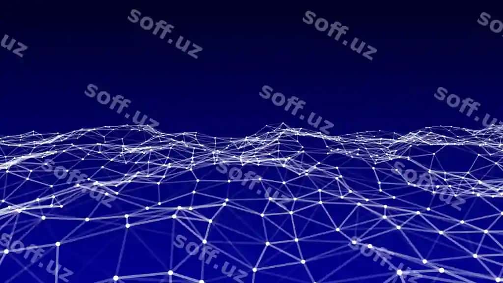 Abstrakt to'lqin fon ulanish nuqtalari chiziqlari teknologik ilustratsiya | Abstract wave background with connection dots lines technology illustration