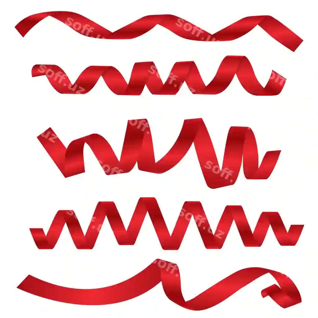 Qizil lyumpa aylanma lenta bayram baygon tug'ilgan kun | Ribbon red scroll tape holiday banner birthday