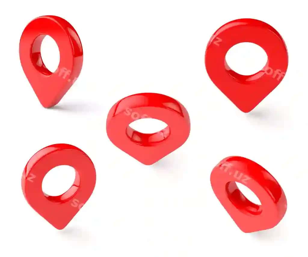 Joylashuv belgilar komplekti ajralgan | Location symbols set isolated