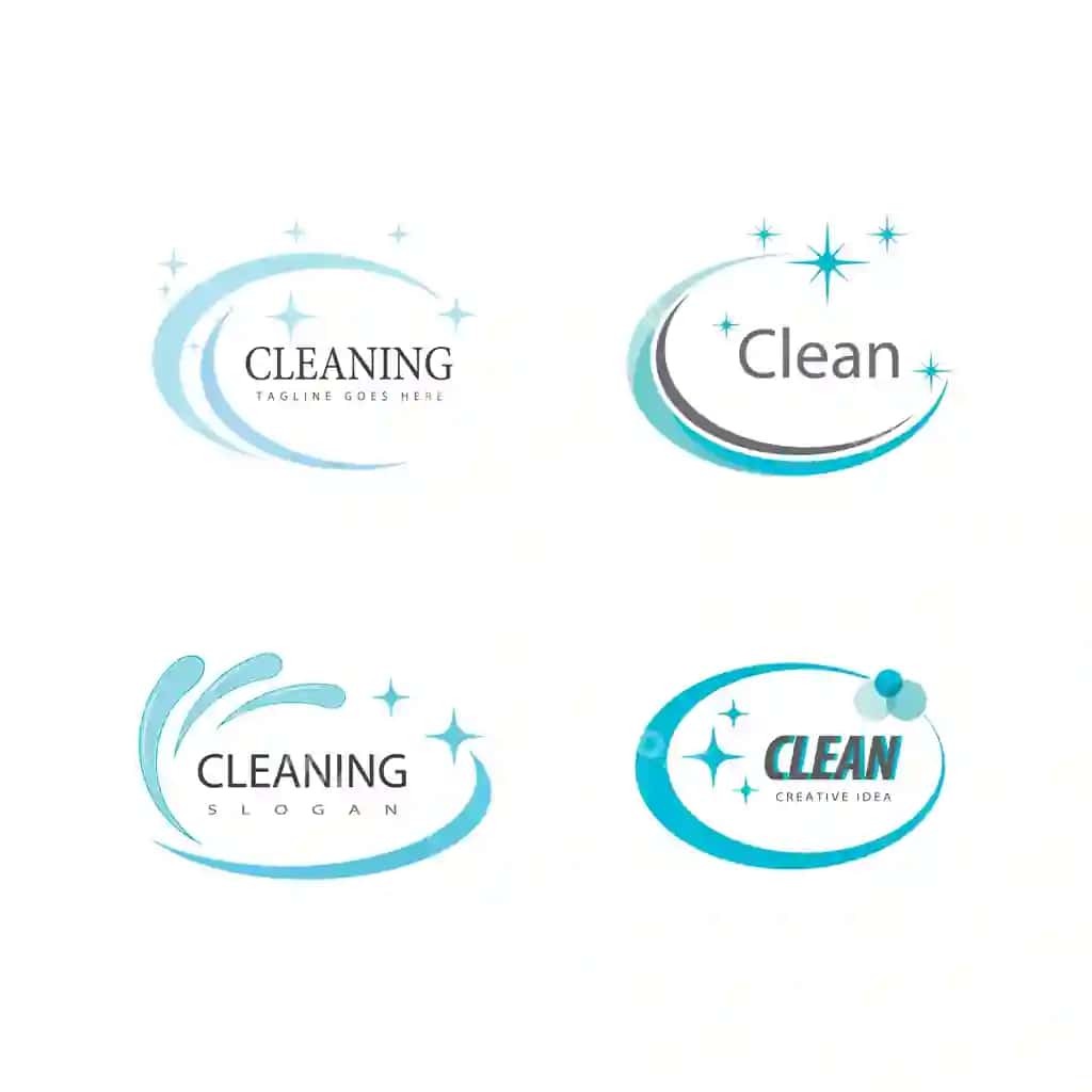 Tozalash logotip vektor shablon ramz dizayni | Cleaning logo vector template symbol design