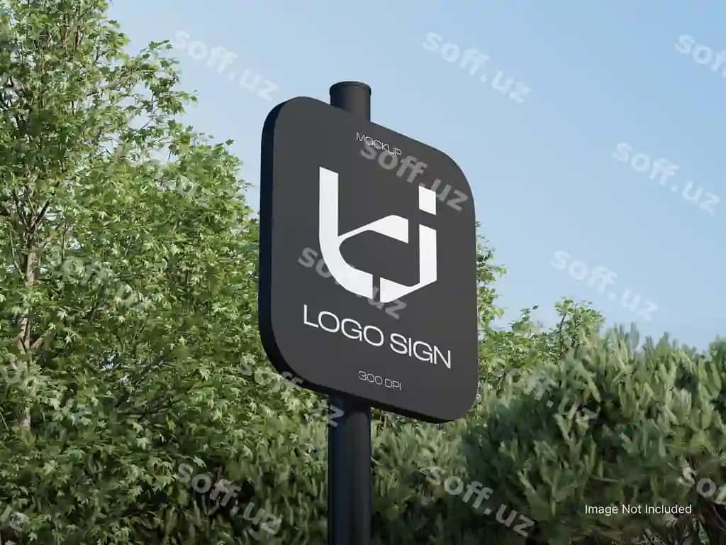 Logo sign mockup outdoor sohbatlari | Logo sign mockup outdoor setting