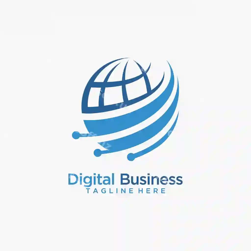 Yer texnologiyasi elementi raqamli biznes logotip dizayni | Earth tech element digital business logo design