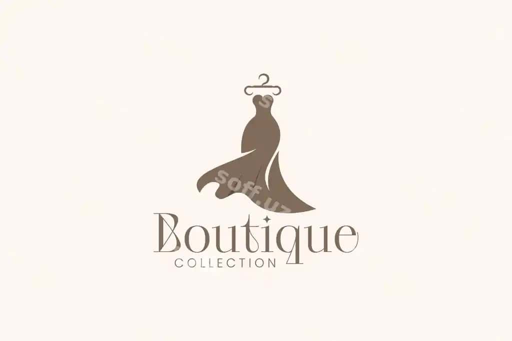 Butik logotip vektor ikon ilustratsiyasi | Boutique logo vector icon illustration