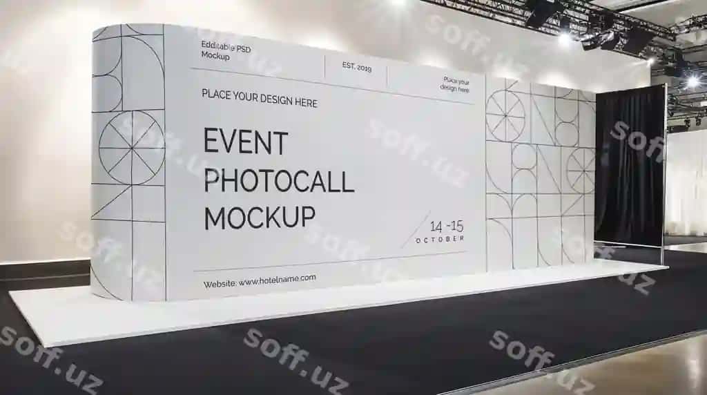 Tadbir fotokall model dizayni | Event photocall mockup design