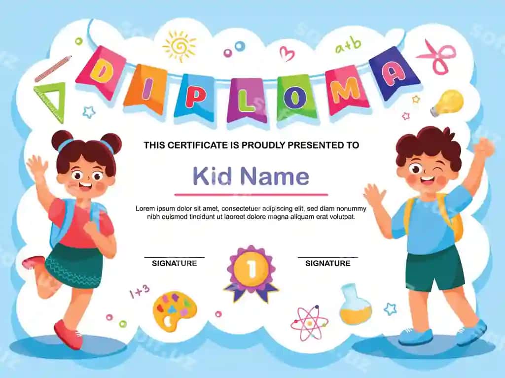 Illustratsiya bola so'z bilan chaqaloqning nomi yozilgan | Illustration child with word kid s name is written it