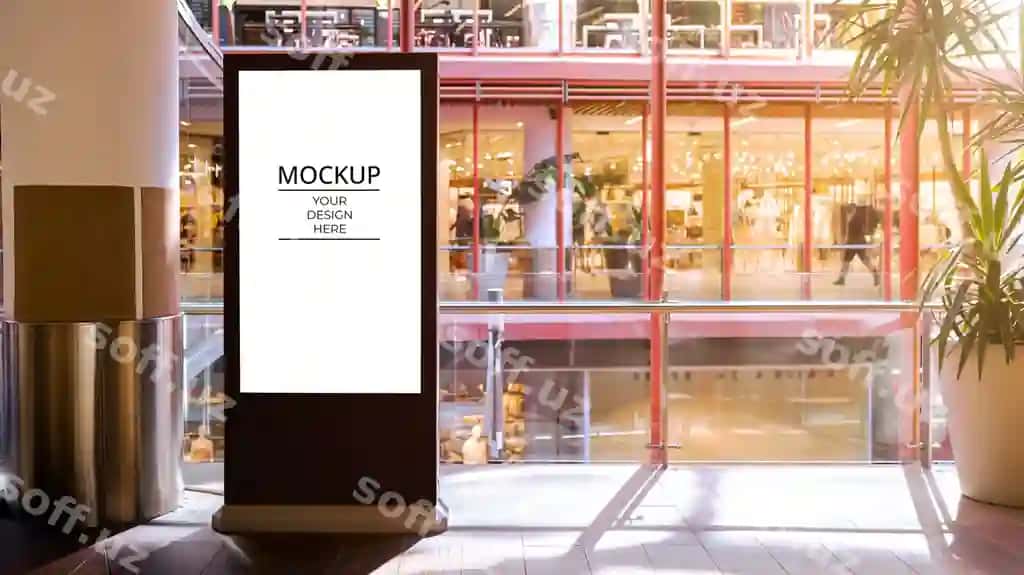 Billboard namunasi tayyor sizning dizayningiz reklama oldindan ko'rish vertikal | Billboard mock up ready your design advertisement preview vertical