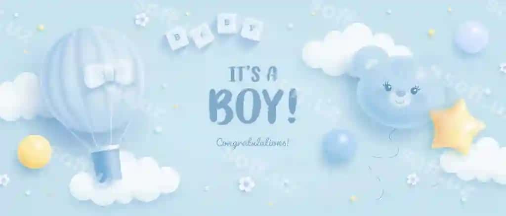 O'g'il bola uchun baby shower taklifnomasi calligrafiya bilan | Its boy baby shower invitation with lettering