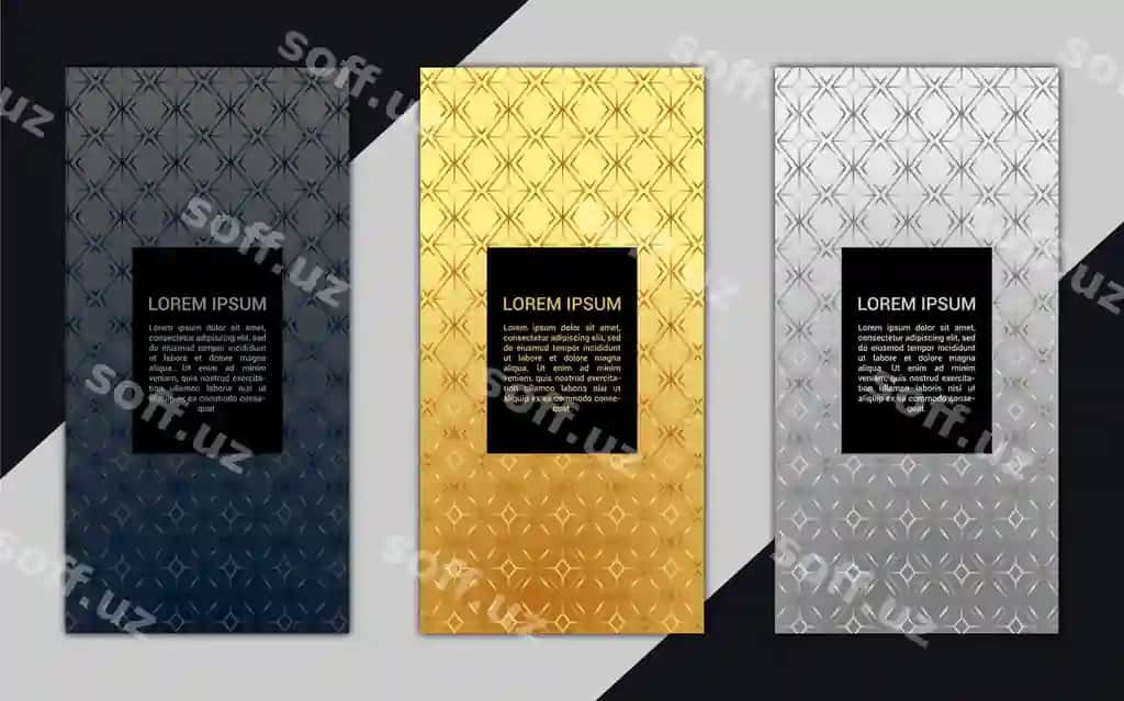 Baholik vertikal chiroyli naqshli banner | Luxury vertical beautiful banner with pattern