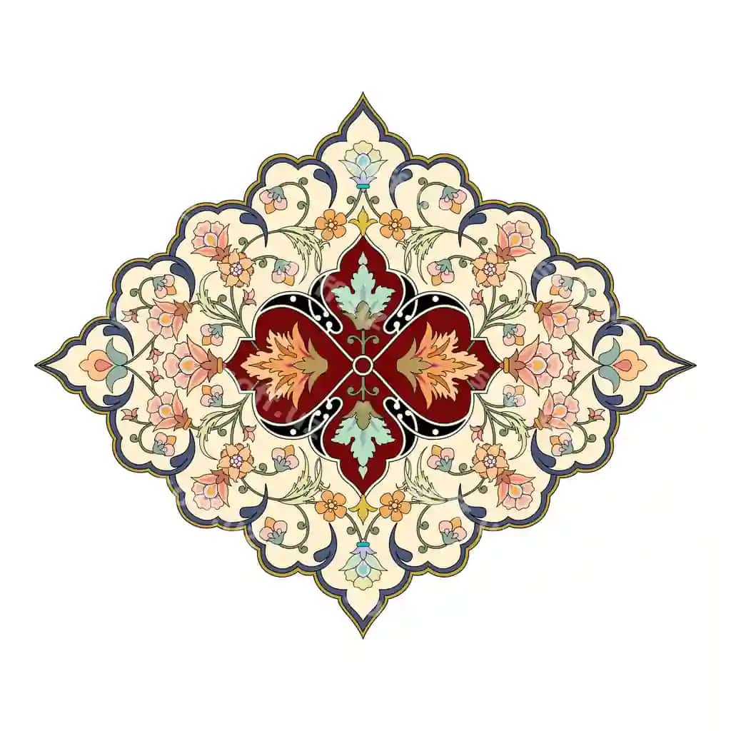 Eski gulli kalligrafiyali gulli vignet varaq burchlari dekorativ | Vintage floral calligraphic floral vignette scroll corners ornamental