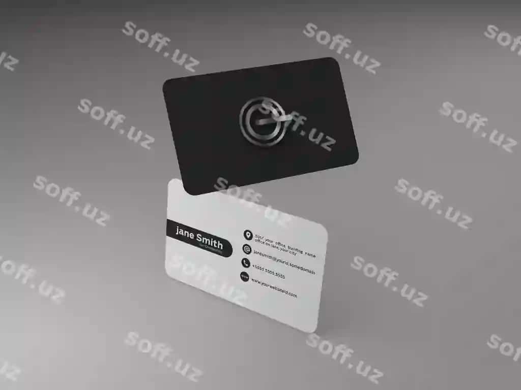 Tashrif kartasi oldi, orqa, tomon namunasi bepul psd | Visiting card front back side mockup free psd