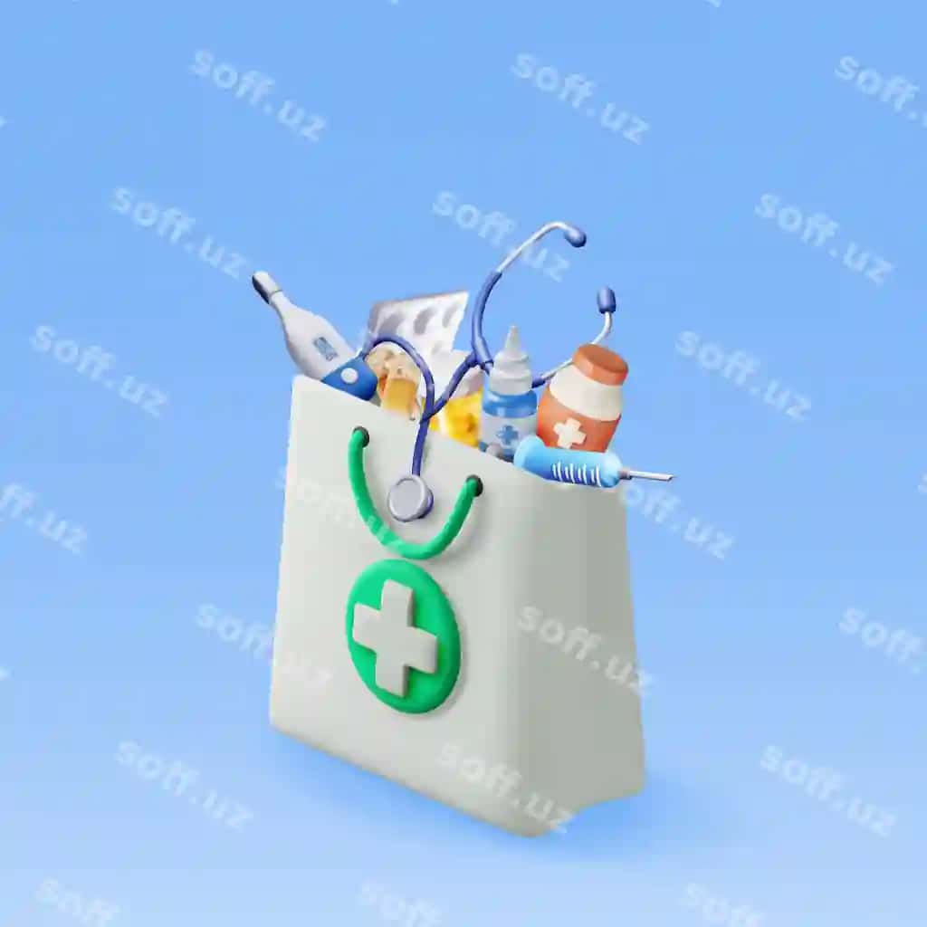 3D apteka sumka to'liq tibbiy mahsulotlar | 3d pharmacy bag full medical products