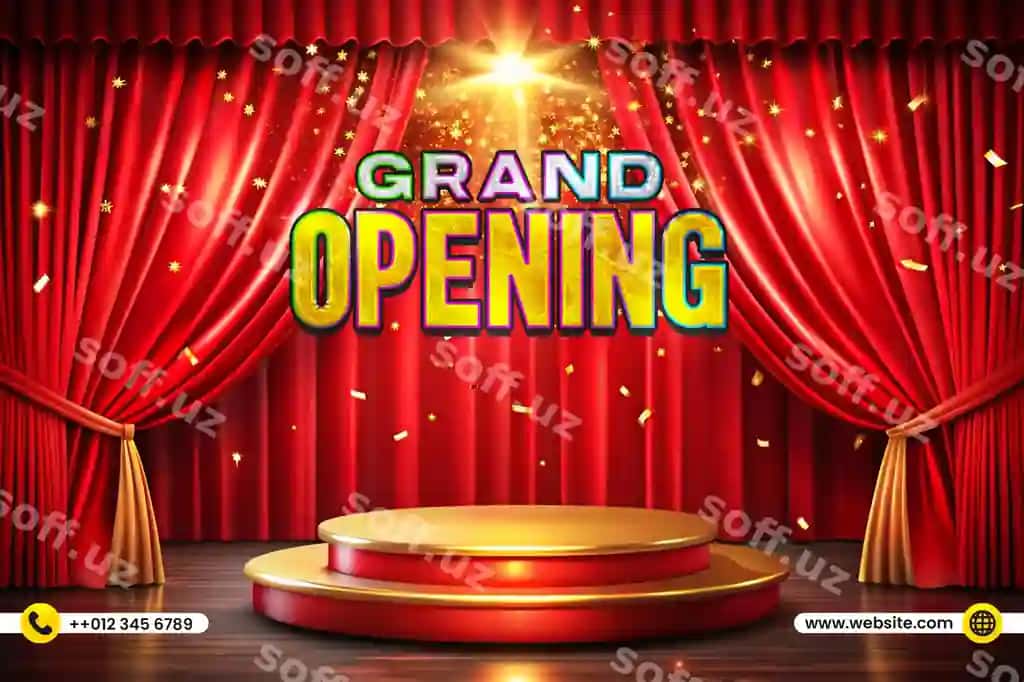 Katta ochilish mahsulot ko'rsatmasi 3d podium foni | Grand opening product display 3d podium background