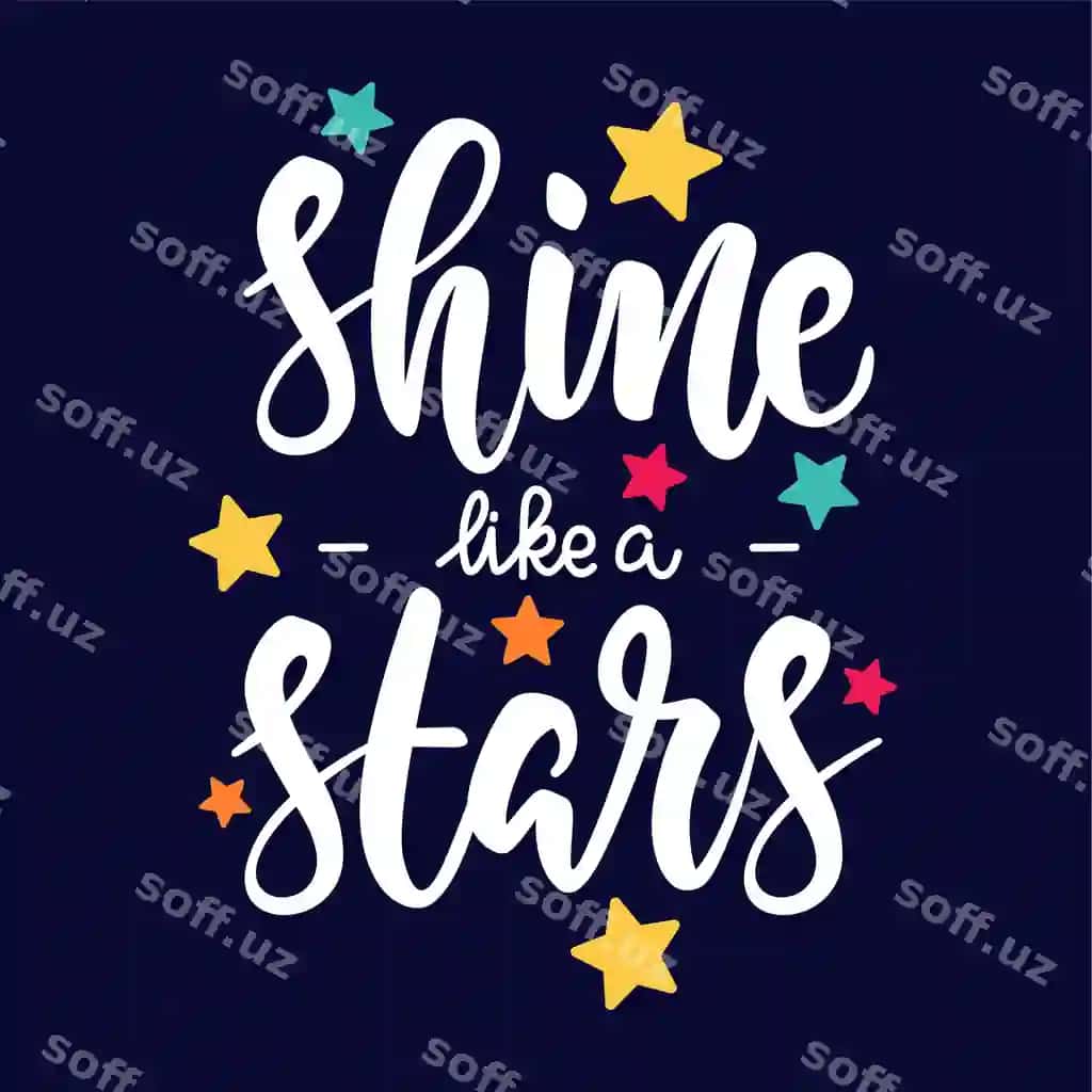 Yulduzlar kabi parqang poster xatosi | Shine like stars poster lettering
