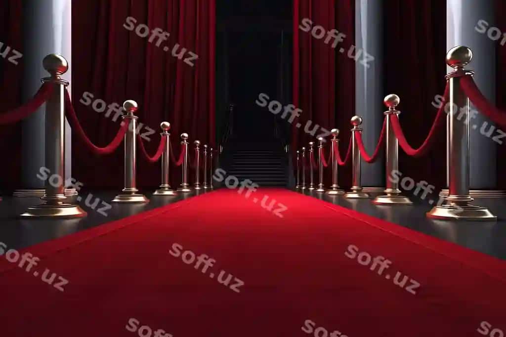 Qizil mehmon ochildi illustratsiyasi | Red carpet entrance illustration