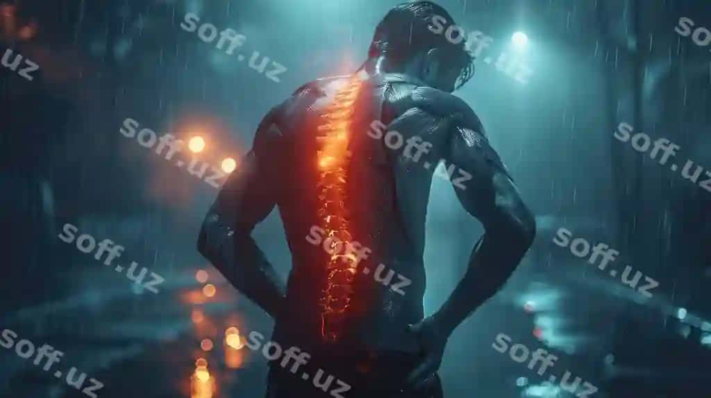 Mans orqaga sochirmoq, orqaga paini qizil zona, orqaga paini. | Mans back touching his lower back back pain red zone lower back pain