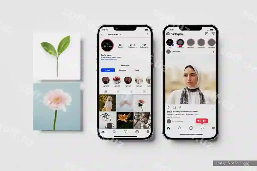 Instagram posti akilli telefon namunasi | Instagram post smartphone mockup