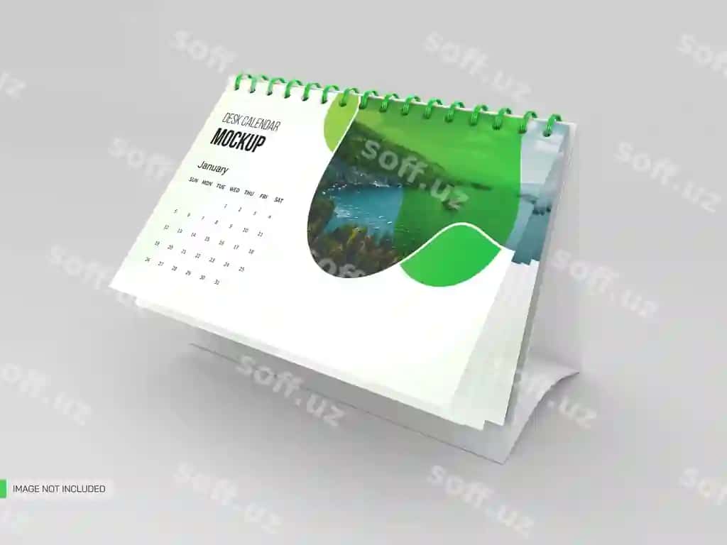 Stol usti kalendar namunasi | Desk calendar mockup