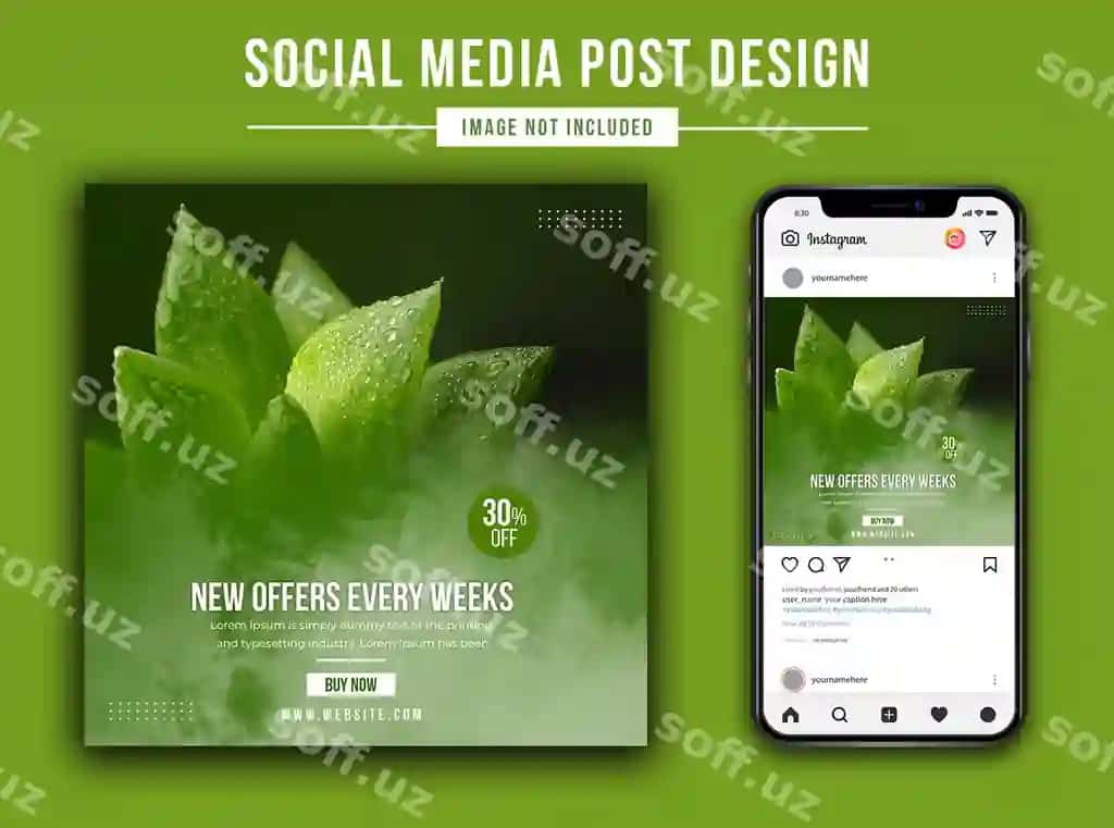 Bahorlik ishlar rejasi ijtimoiy tarmoqlar uchun baner shabloni | Gardening plan social media banner template