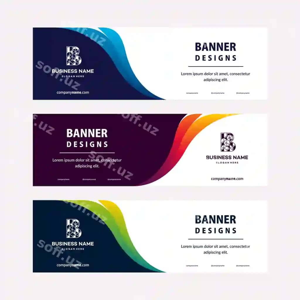Zamonaviy veb banerlar shabloni diogonal elementlar bilan universal foto | Modern web banners template with diagonal elements photo universal