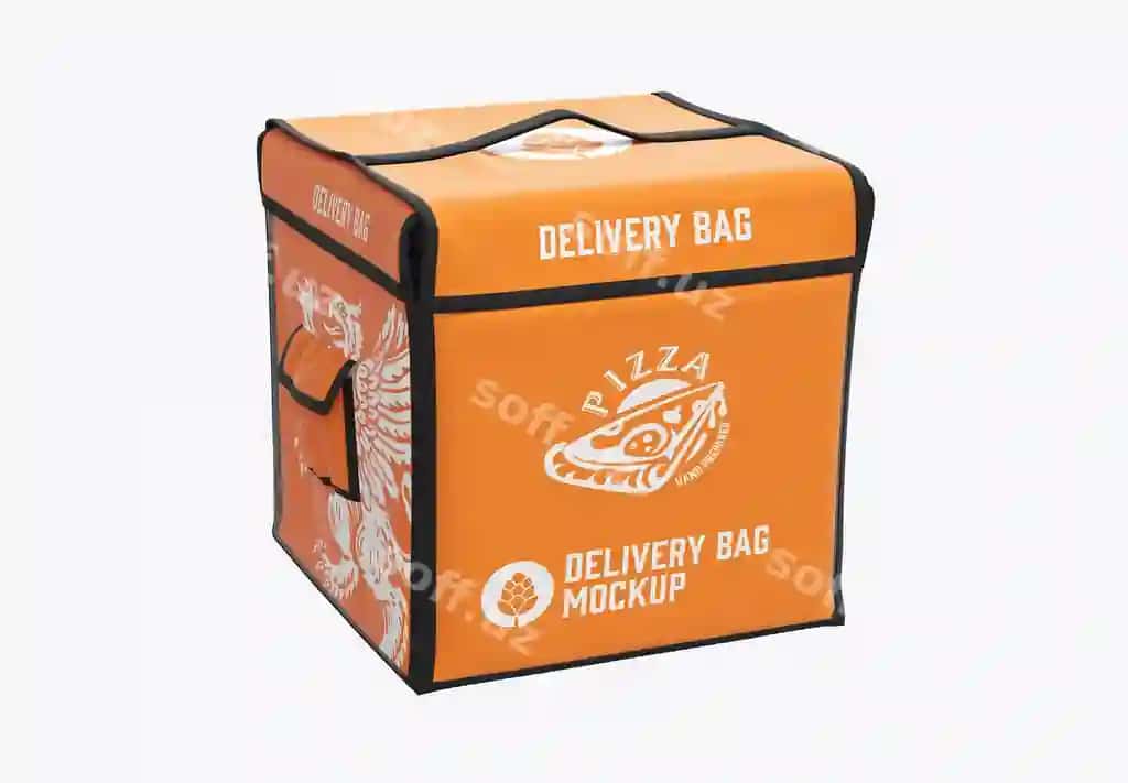 Yetkazib berish sumkasining namunasi | Delivery bag mockup