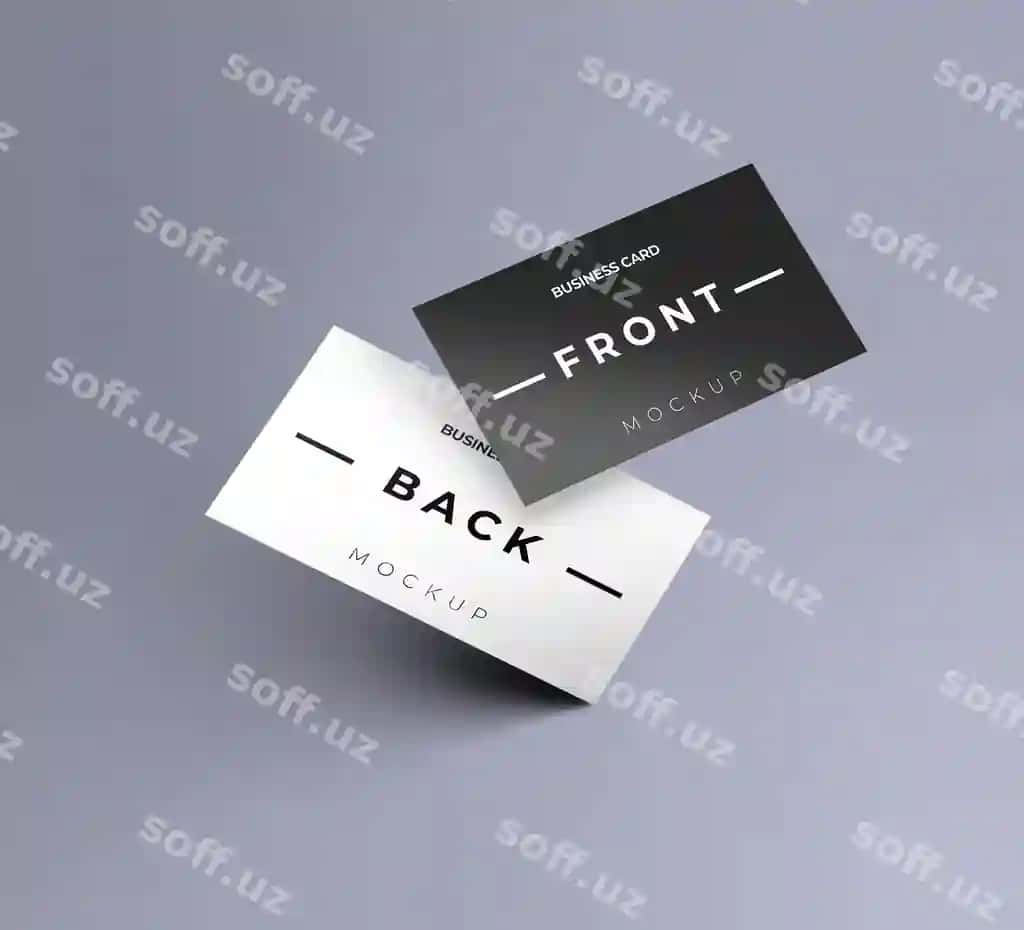 Dinamik biznes vizitka mockup | Dynamic business card mockup