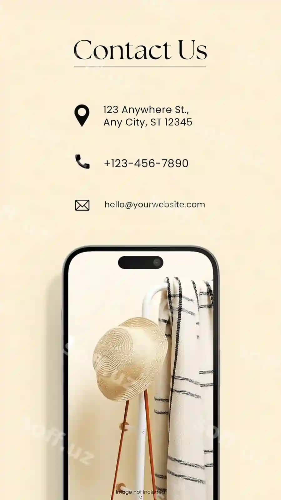 Biz bilan aloqa Instagram hikoya shabloni | Contact us instagram story template